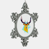 Ornement Flocon De Neige Oh Deer Minimal Rustic Style (Gauche)