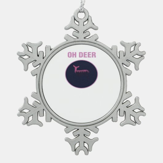 Ornement Flocon De Neige Oh Deer Modern Aesthetic  (Devant)