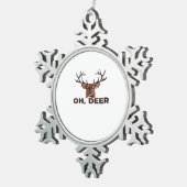 Ornement Flocon De Neige Oh Deer Modern Clean Design  (Vue impression)