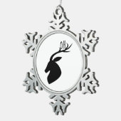 Ornement Flocon De Neige Oh Deer Pun Creative Style (Vue impression)