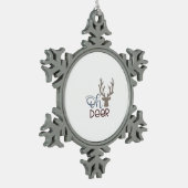 Ornement Flocon De Neige Oh Deer Retro Classic Design (Gauche)