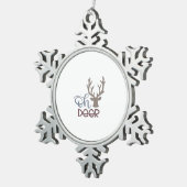 Ornement Flocon De Neige Oh Deer Retro Classic Design (Vue impression)
