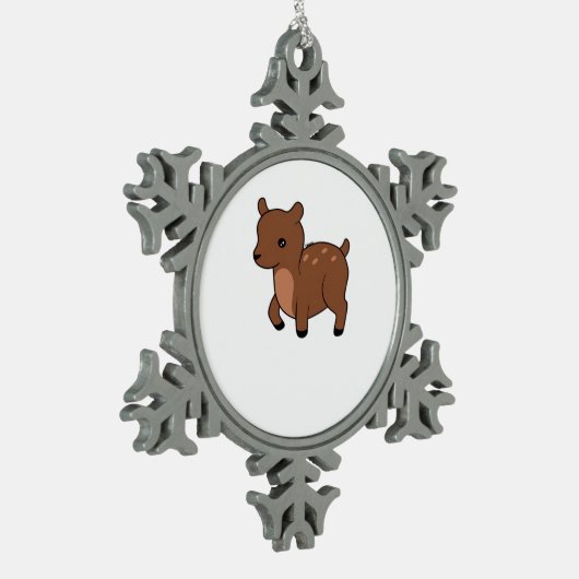 Ornement Flocon De Neige Oh Deer Soft Minimal Design (Gauche)