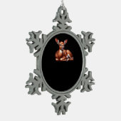 Ornement Flocon De Neige Oh Deer Trendy Modern Aesthetic  (Gauche)