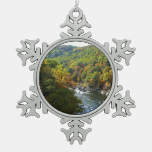 Ornement Flocon De Neige Ohiopyle River à l'automne II Pennsylvanie Automne