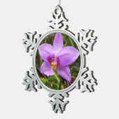 Ornement Flocon De Neige Orchidée sauvage violette Fleur tropicale (Vue impression)