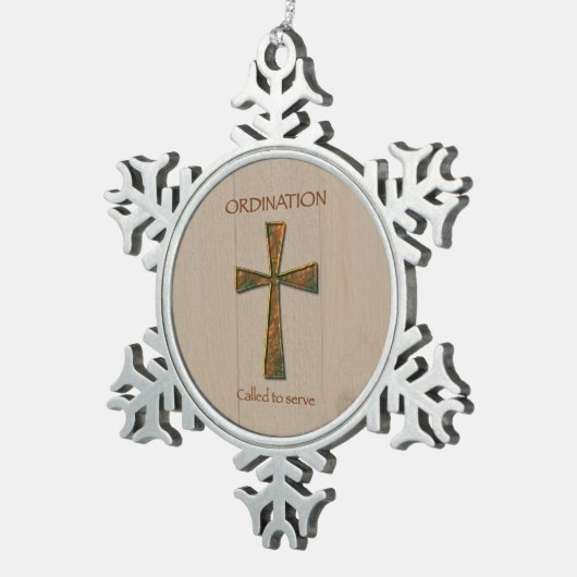 Ornement Flocon De Neige Ordination générale Félicitations, Metal Design C (Vue impression)