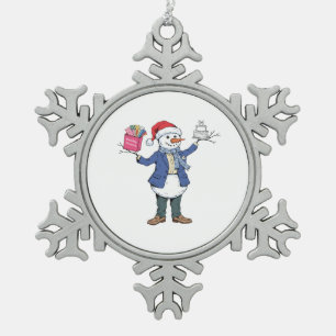 Ornement Flocon De Neige Organisateur d'événement de bonhomme de neige Noël