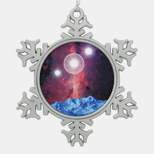 Ornement Flocon De Neige Orion tient le premier rôle la galaxie au-dessus