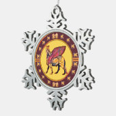 Ornement Flocon De Neige Ornament Assyrien Lamassu (Vue impression)