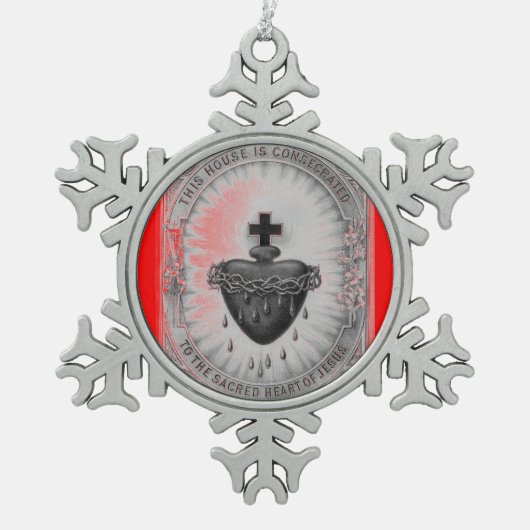 Ornement Flocon De Neige Ornement de bénédiction de Chambre (Devant)