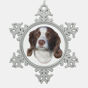Ornement Flocon De Neige Ornement de boule de chien ou de flocons de neige