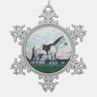 Ornement Flocon De Neige Ornement de cheval