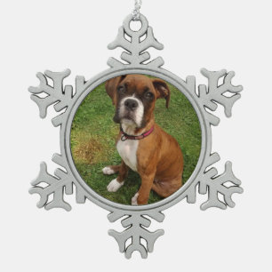 Ornement Flocon De Neige ornement de chien BOXER