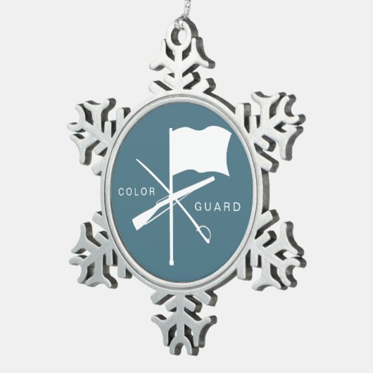 Ornement Flocon De Neige Ornement de garde du drapeau (Vue impression)