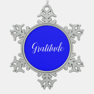 Ornement Flocon De Neige Ornement de gratitude