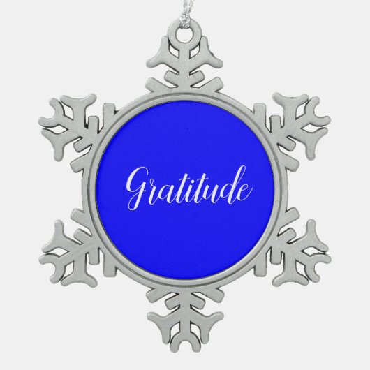 Ornement Flocon De Neige Ornement de gratitude (Devant)