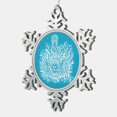 Ornement Flocon De Neige Ornement de Mjolnir - de Valknut (Vue impression)