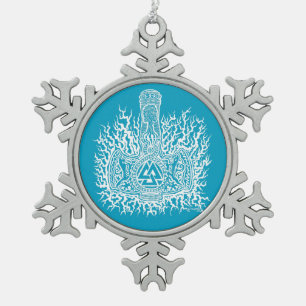 Ornement Flocon De Neige Ornement de Mjolnir - de Valknut