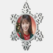 Ornement Flocon De Neige Ornement de Noël Amy (Vue impression)