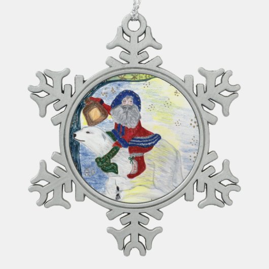 Ornement Flocon De Neige Ornement de Noël de père (Devant)