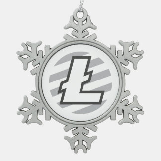 Ornement Flocon De Neige Ornement de Noël de symbole de logo de Litecoin