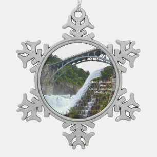 Ornement Flocon De Neige Ornement de Noël du barrage Croton Gorge