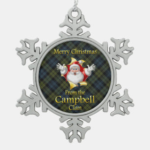 Ornement Flocon De Neige Ornement de Noël du clan écossais Campbell