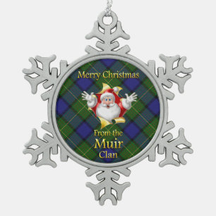 Ornement Flocon De Neige Ornement de Noël du clan écossais Muir