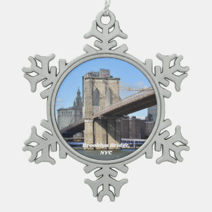 Ornement Flocon De Neige Ornement de Noël du pont Brooklyn