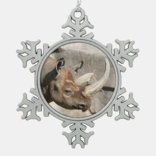 Ornement Flocon De Neige Ornement de rhinocéros