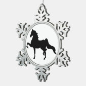 Ornement Flocon De Neige Ornement de Saddlebred (Vue impression)