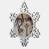 Ornement Flocon De Neige Ornement d'étain de conception de chevaux de (Vue impression)