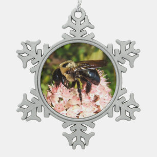 Ornement Flocon De Neige Ornement d'étain de ~ d'abeille de charpentier