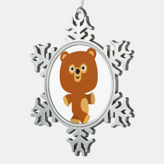 Ornement Flocon De Neige Ornement d'ours d'égout de l'ours de caricature do