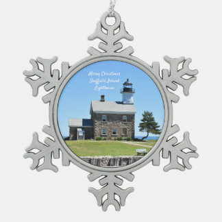 Ornement Flocon De Neige Ornement du phare de Sheffield Island