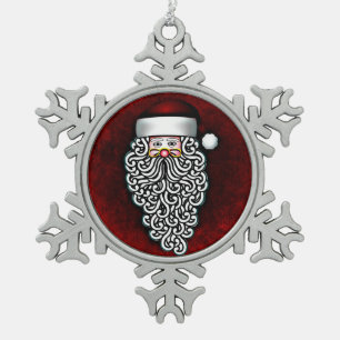 Ornement Flocon De Neige ornement en étain de santa claus