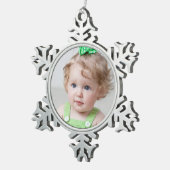Ornement Flocon De Neige Ornement fait sur commande de photo (Vue impression)
