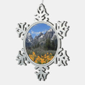 Ornement Flocon De Neige Ornement grand de Noël de souvenir de Tetons (Vue impression)