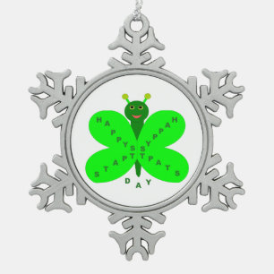 Ornement Flocon De Neige Ornement papillon de la Saint Patrick