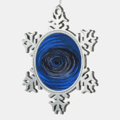 Ornement Flocon De Neige Ouragan bleu (Vue impression)