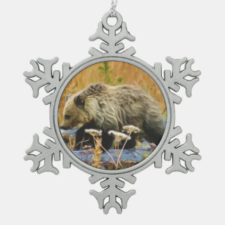 Ornement Flocon De Neige Ours gris CUB