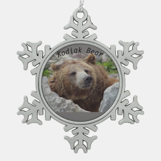 Ornement Flocon De Neige Ours kodiak (Devant)