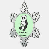 Ornement Flocon De Neige Ours Panda Trop mignon (Vue impression)