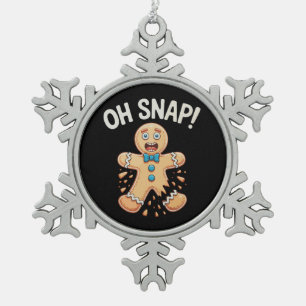 Ornement Flocon De Neige Pain d'épice Oh Snap Biscuit de Noël Cuisson Xmas