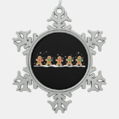 Ornement Flocon De Neige Pain d'épices Homme mignon Noël Baker (Devant)