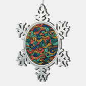 Ornement Flocon De Neige Paisley haché (Vue impression)