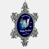 Ornement Flocon De Neige Paix sur Terre. Peace Dove Custom (Gauche)