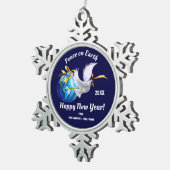 Ornement Flocon De Neige Paix sur Terre. Peace Dove Custom (Vue impression)