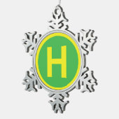 Ornement Flocon De Neige Panneau héliport (Vue impression)